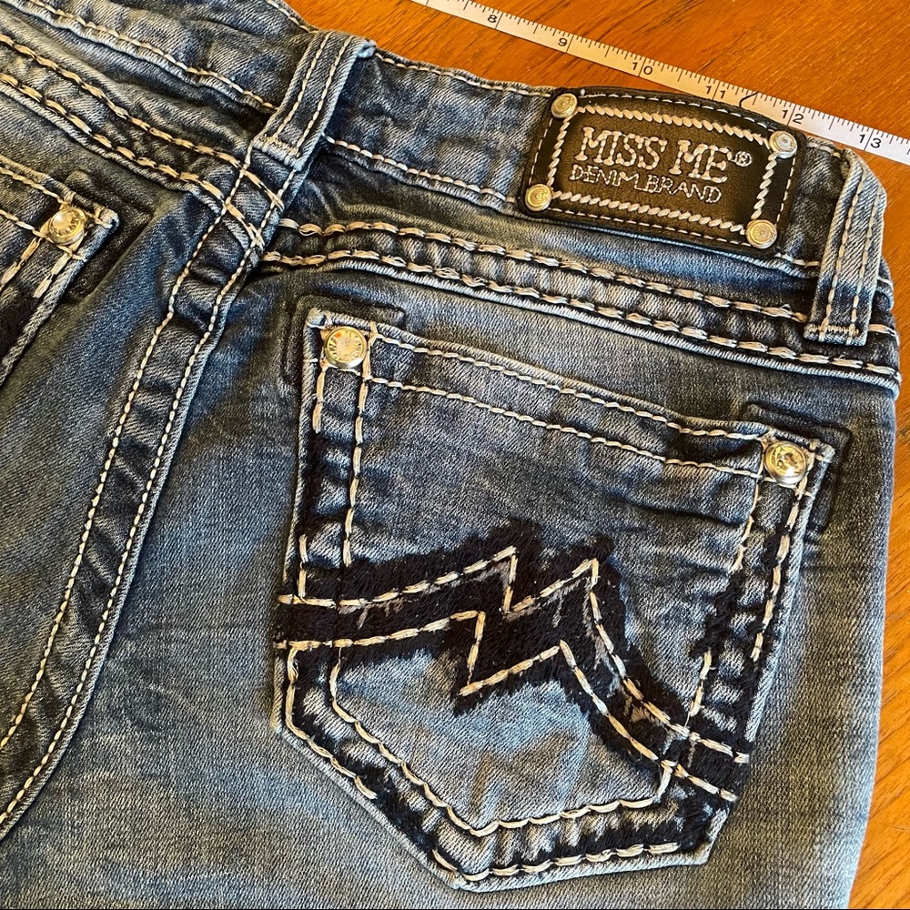 Y2K Miss Me Jeans embroidered low rise jeans in boot cut
